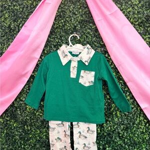 Kids Green and Cream duck